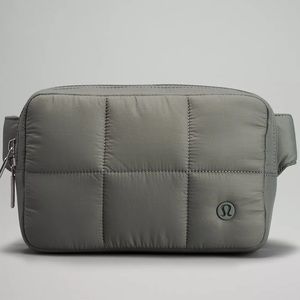 Weekend Only Price- Lululemon Quilted Grid Belt Bag Grey Sage